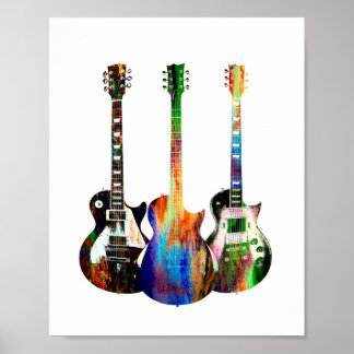 Three Guitars Poster