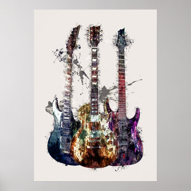 Three Guitars Poster (Front)
