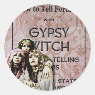 Three Gypsies, altered art Classic Round Sticker