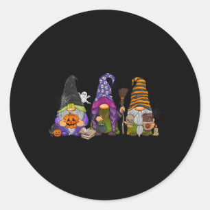 Three Halloween Gnomes Mens Kids Toddler Costume Classic Round Sticker