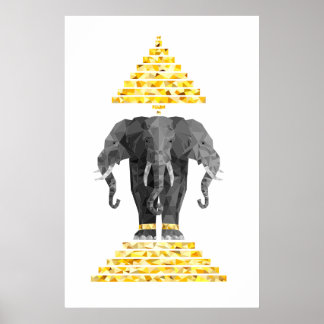 Three Headed Elephant Poster