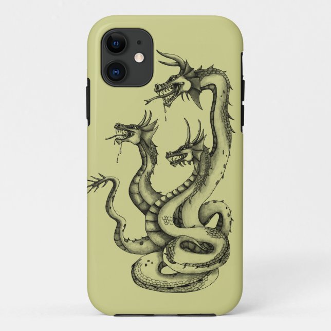 Three Headed Hydra Design Case-Mate iPhone Case (Back)