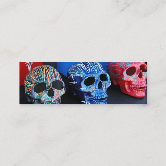 Three Heads (skulls) Mini Business Card (Front)