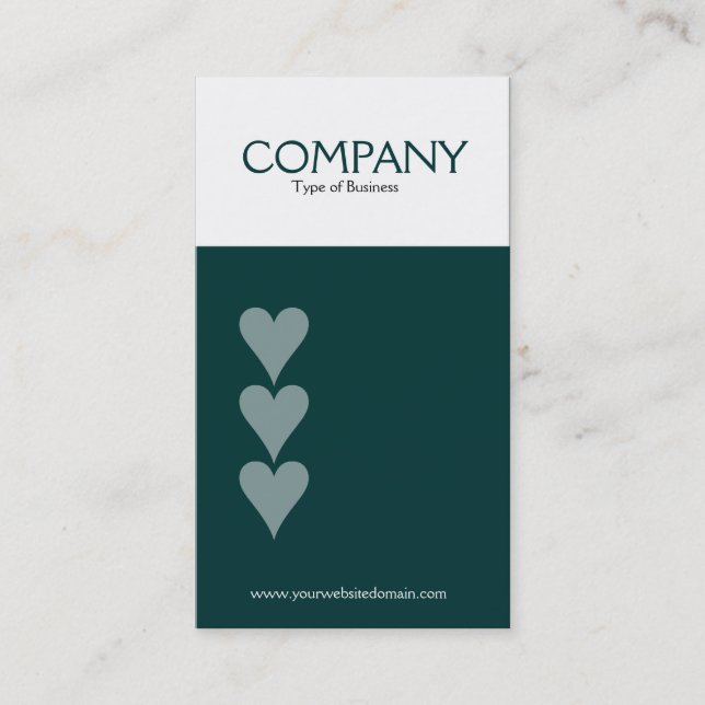 Three Hearts (003333) Business Card (Front)