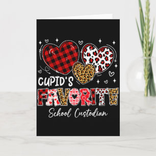 Three Hearts Cupids Favorite School Custodian Vale Card