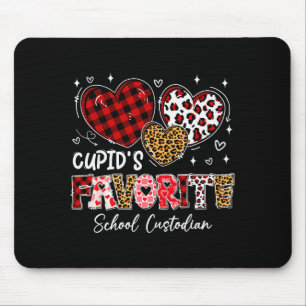Three Hearts Cupids Favorite School Custodian Vale Mouse Mat