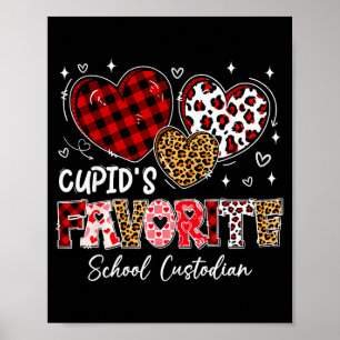 Three Hearts Cupids Favorite School Custodian Vale Poster