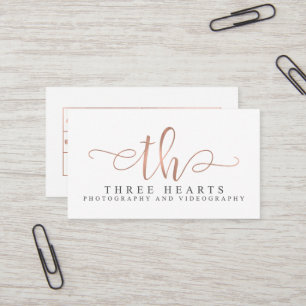 Three Hearts Custom Business Cards