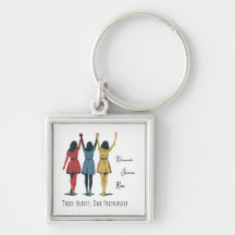 Three Hearts, Friendship keychain, Gift for BFFs