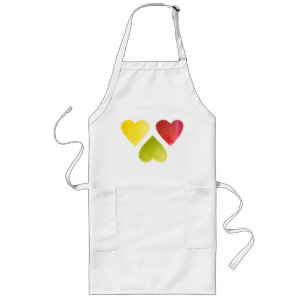 Three hearts long apron