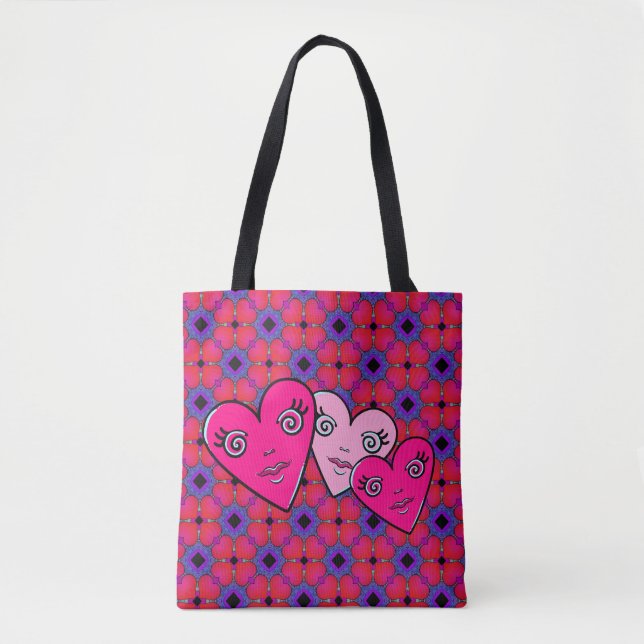 Three Hearts  Tote Bag (Front)