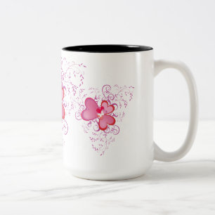 Three Hearts Two-Tone Coffee Mug