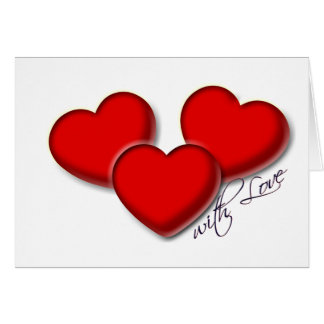 Three hearts with love