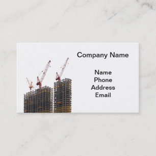 Three Highrise Construction Business Card