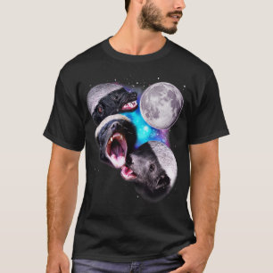 Three Honey Badgers Howl at the Moon T-Shirt