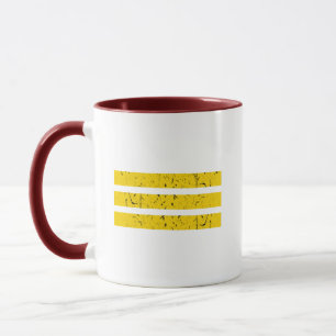 Three Horizontal Stripes   Vintage Yin-Yang Symbol Mug