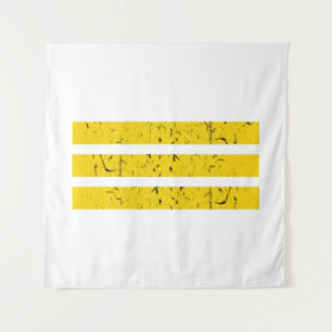 Three Horizontal Stripes   Vintage Yin-Yang Symbol Tapestry