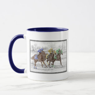 Three Horse Race - Neck and Neck Mug