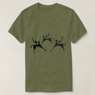 Three Horsemen - Petroglyphs Rock Drawing T-Shirt