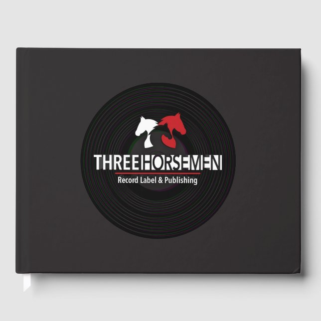 Three horsemen records guest book (Front)