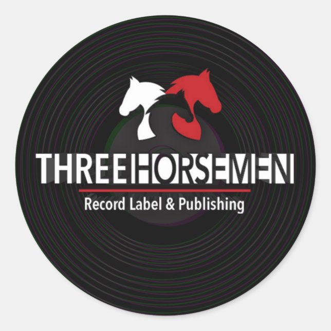 Three horsemen records sticker (Front)