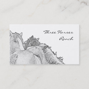 Three horses business card