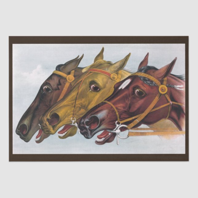 three horses tissue paper (Front)