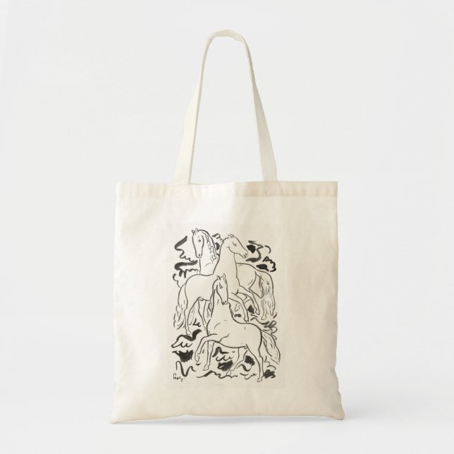 Three Horses  Tote Bag (Front)