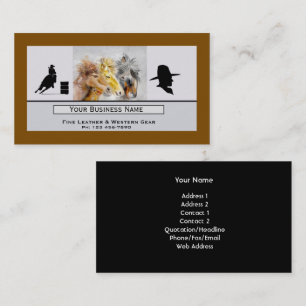 Three Horses Western Business Card