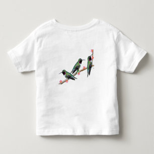 Three Hummingbirds perching on a branch Floss Silt Toddler T-Shirt