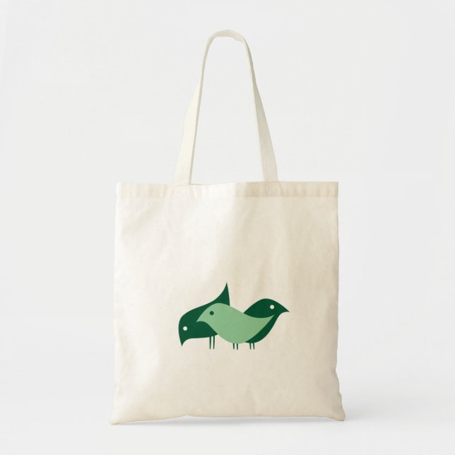 Three Imaginary Girls {birds} Canvas Tote Bag (Front)