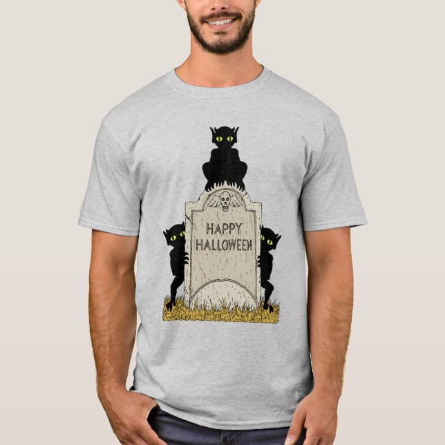 Three Imps Happy Halloween T-Shirt (Front)