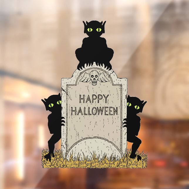 Three Imps Happy Halloween Window Cling (Sheet 2)