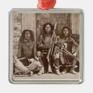 Three Indian Braves, photographed by the Royal Eng Metal Tree Decoration