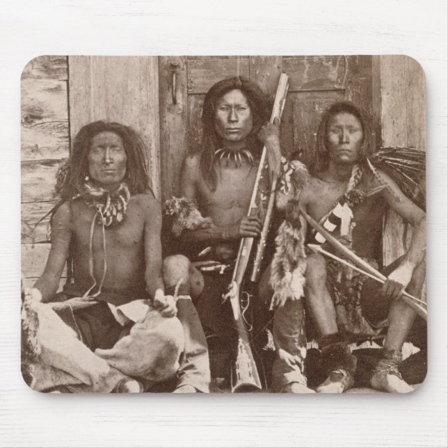 Three Indian Braves, photographed by the Royal Eng Mouse Mat (Front)