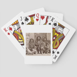 Three Indian Braves, photographed by the Royal Eng Playing Cards
