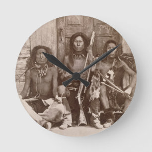 Three Indian Braves, photographed by the Royal Eng Round Clock