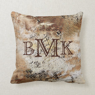 Three INITIALS or MONOGRAM Man Cave Pillow