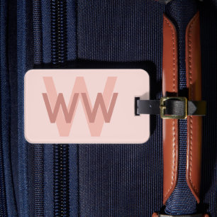 Three Initials Stylish Luggage Tag