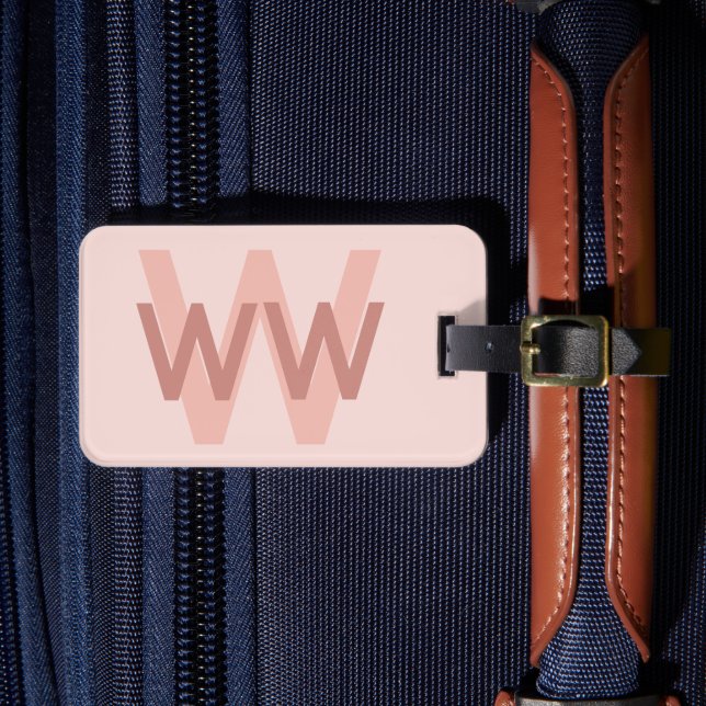 Three Initials Stylish Luggage Tag (Front Insitu 4)