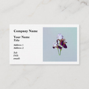 Three Irises in Shades of Magenta Business Card
