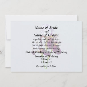 Three Irises in Shades of Magenta Invitation