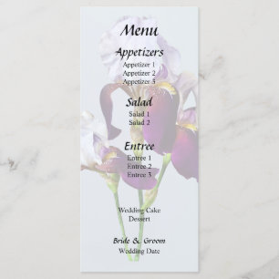 Three Irises in Shades of Magenta Menu