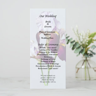 Three Irises in Shades of Magenta Programme