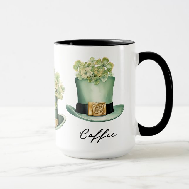 Three Irish St Patrick's Day Leprechaun Hats Mug (Right)