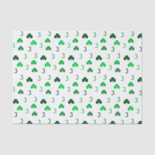 Three Is A Charm St Patrick's Day 3rd Birthday Tissue Paper