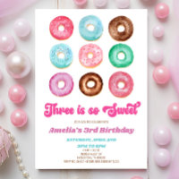 Three Is So Sweet Doughnut 3rd Birthday Party