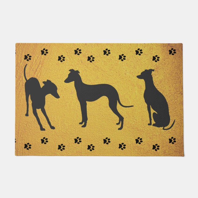 Three Italian Greyhounds  Doormat (Front)