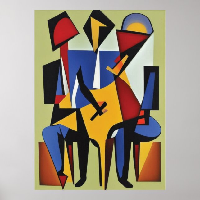Three Jazz Musicians Poster (Front)