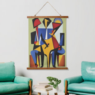 Three Jazz Musicians Wall Tapestry